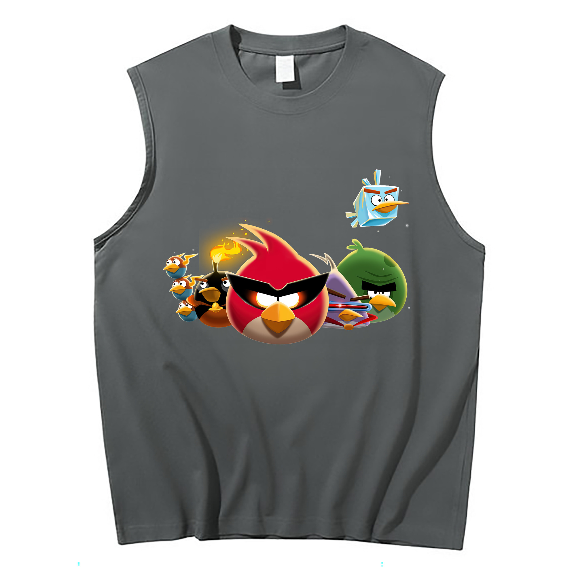 （画像用） Angry Birds アングリーバード コットン100％タンクトップ（フロントプリント）
